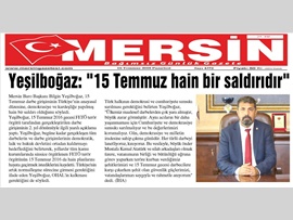 BASINDA BAROMUZ (Baro Başkanımız Bilgin Yeşilboğaz'ın 15 Temmuz Mesajı)