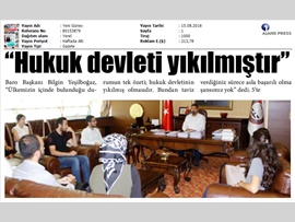 BASINDA BAROMUZ (Stj. Avukatlar Ziyaret-Baro Başkanları Toplantısı Değerlendirme)