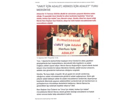 "Umut için adalet, herkes için adalet" turu Mersin'de