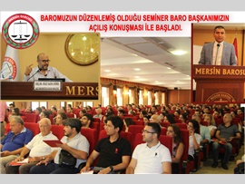 SEMİNERİMİZ BAŞLADI....