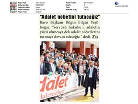 BASINDA BAROMUZ (Adalet Nöbeti Kocaeli'de Tutuldu)