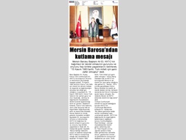 BASINDA BAROMUZ (Baro Başkanımızın KKTC'nin Kuruluş Yıldönümü Mesajı)