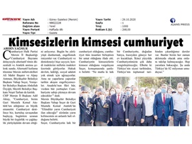 BASINDA BAROMUZ (Başkanımız Yeşilboğaz'ın Cumhuriyet Bayramı mesajı)