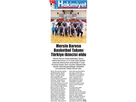 BASINDA BAROMUZ (Mersin Barosu Basketbol Takımı Türkiye İkincisi Oldu)
