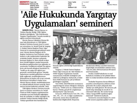 BASINDA BAROMUZ (Aile Hukukunda Yargıtay Uygulamaları Semineri)