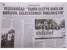 BASINDA BAROMUZ (Adalet Nöbeti Tahir Elçi Anısına Diyarbakır'da Tutuldu)