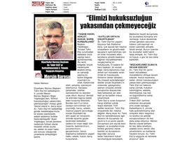 BASINDA BAROMUZ (Başkanımız Yeşilboğaz, Av. Tahir Elçi'yi andı)