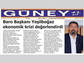 BASINDA MERSİN BAROSU (Baro Bşk. Bilgin Yeşilboğaz, Ekonomik Krizi Değerlendirdi)