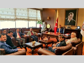 TÜMSİAD Mersin Şubesi Başkanı ve Yönetim Kurulu, Başkanımızı Makamında Ziyaret Ettiler.