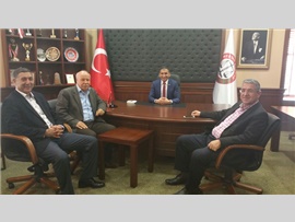 ZİYARET-Erdemli İlçesi Eski  Belediye Başkanları Başkanımızı makamında Ziyaret ettiler