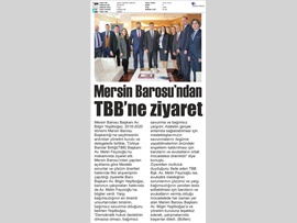 BASINDA BAROMUZ (Baro Başkanımız ve Yönetim Kurulumuzdan Feyzioğlu'na Ziyaret)