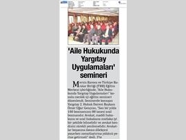 BASINDA BAROMUZ (Aile Hukukunda Yargıtay Uygulamaları Semineri)