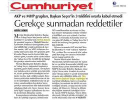 BASINDA BAROMUZ (Baro-belediye işbirliğine Cumhur İttifakı'ndan 2. ret/marjinallik suçlaması)