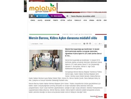 BASINDA BAROMUZ (Mersin Barosu Kadın Hakları Merkezi Kübra Aşkın Davasına Katıldı)