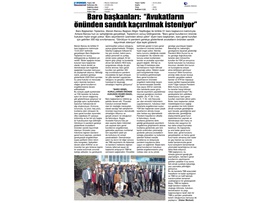 Baro Başkanları: "Baro seçimlerinden elinizi çekin !"
