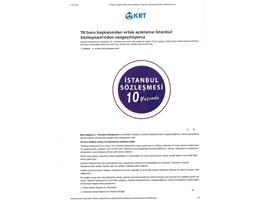 İstanbul Sözleşmesi'nin 10. yaşında Baro Başkanlarımızdan açıklama