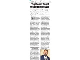 Başkanımız Yeşilboğaz'dan Dünya Engelliler Günü Mesajı