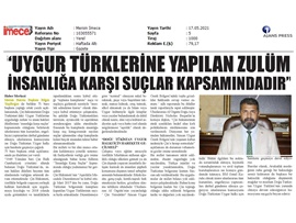 Baro Başkanları Uygur Türklerine yapılan zulmü kınadı