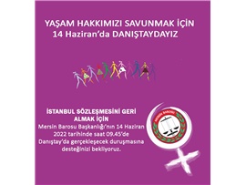YAŞAM HAKKIMIZI SAVUNMAK İÇİN 14 HAZİRAN'DA DANIŞTAYDAYIZ