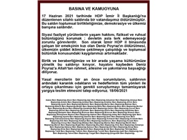 BARO BAŞKANLARIMIZ, İZMİR HDP İL BİNASINA YAPILAN SALDIRIYI KINADI
