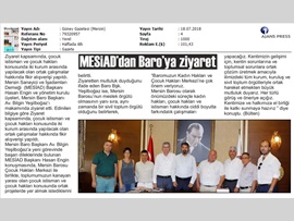 BASINDA BAROMUZ (Mersin Barosu ile MESİAD Çocuklar İçin El Ele Verecek)