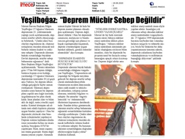 BASINDA BAROMUZ (Yeşilboğaz: "Devlet Depremde Mücbir Sebep Bahanesine Sığınamaz")