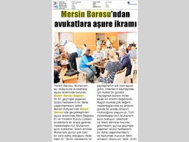 BAROMUZDA MUHARREM AYI NEDENİYLE AVUKATLARIMIZA AŞURE İKRAMI YAPILDI