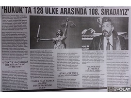 BASINDA BAROMUZ (Yeşilboğaz: "Hukuk karnemiz kırık")