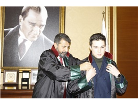 STJ. AV. AHMET ARI DÖLEK CÜBBE GİYEREK AİLEMİZE KATILDI