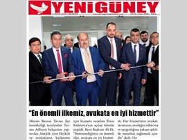 BASINDA BAROMUZ (Mersin Barosu Tarsus Adliyesi'nde  Atatürk Büstü ve Kafeterya Açtı)