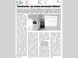 BASINDA BAROMUZ (Baro Bşk. Er: "Çocuklar Suç Sayılan Davranışları Bilmiyor)