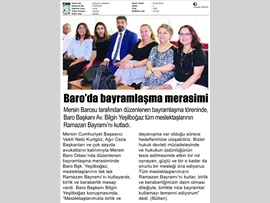 BASINDA BAROMUZ (Mersin Barosu'nda Bayramlaşma Merasimi Yapıldı)