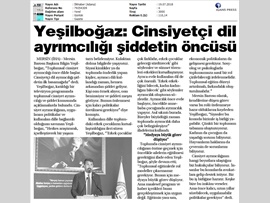 BASINDA BAROMUZ (Baro Bşk. Bilgin Yeşilboğaz: "Cinsiyet Ayrımcılığı Şiddetin İlk Basamağıdır")