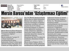 BASINDA BAROMUZ (Baromuzda Uzlaştırmacı Eğitimleri Başladı)