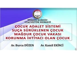 STAJYER AVUKATLARIMIZA ÇOCUK ADALET SİSTEMİ EĞİTİMİ VERİLDİ