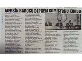 Mersin Barosu Deprem Komisyonu kurdu