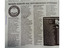 Mersin Barosu müteahhitler hakkında suç duyurusunda bulundu