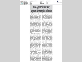BASINDA BAROMUZ (Baro Bşk. Er: "Çocuklar Suç Sayılan Davranışları Bilmiyor)