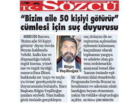 BASINDA BAROMUZ (Bizim Aile 50 Kişiyi Götürür Diyene Suç Duyurusu)