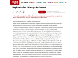 BASINDA BAROMUZ (Başkanımızdan 19 Mayıs Mesajı)