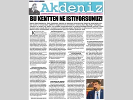 BASINDA BAROMUZ (Bu Kentten Ne İstiyorsunuz?")