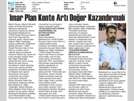 BASINDA BAROMUZ (1/5000'lik Nazım İmar Planı Yeniden Revize Edilecek)