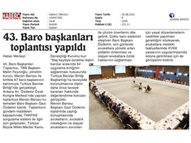 43. Baro Başkanları Toplantısı yapıldı