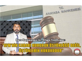 “ÇOKLU BARO SİSTEMİNİN YAŞAMASI MÜMKÜN DEĞİLDİR”