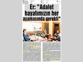 BASINDA BAROMUZ (Stajyer Avukatların Başkanımıza Ziyareti-Adalet Hayatımızın Her Aşamasında Gerekli)