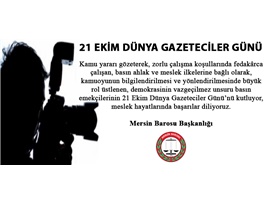 21 EKİM DÜNYA GAZETECİLER GÜNÜ