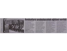 BASINDA BAROMUZ (Mersin Barosu Arabuluculuk Sınavına Hazırlık Eğitimi Düzenledi)