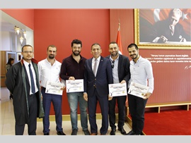 MERSİN BAROSU BASKETBOL VE VOLEYBOL TAKIMLARI BAŞKANIMIZI ZİYARET ETTİ