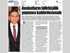 BASINDA BAROMUZ (Baro Bşk. Er, "Avukatsız Bilirkişilik Düşünülemez" Dedi)