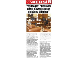 BASINDA BAROMUZ (Yeşilboğaz: "Çocuklar Hangi Davranışın Suç Olduğunu Bilmiyor")